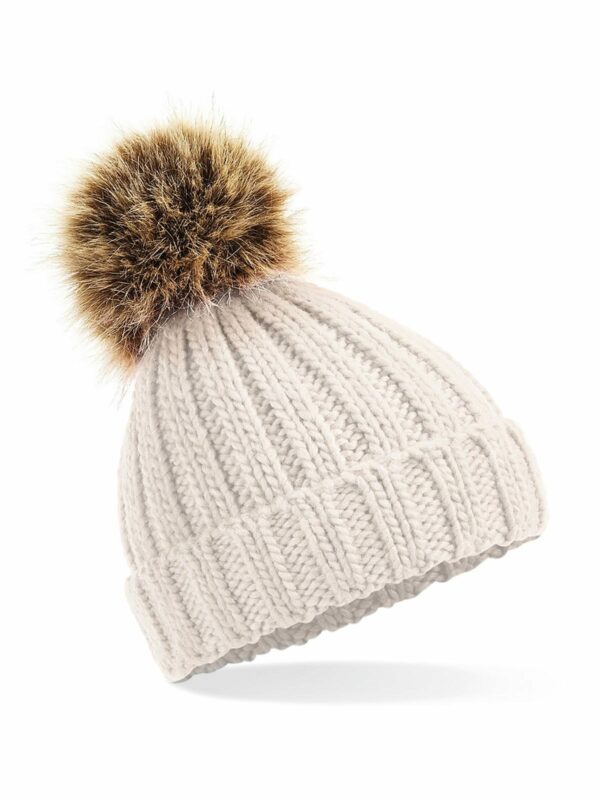 Infant Fur Pom Pom Chunky Beanie