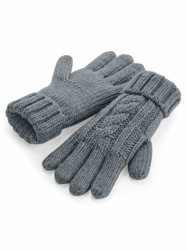 Cable Knit Melange Gloves