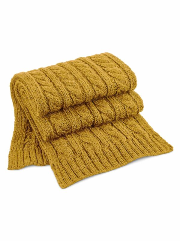 Cable Knit Melange Scarf