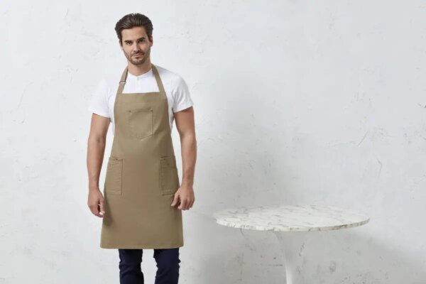 Cotton Chino Bib Apron