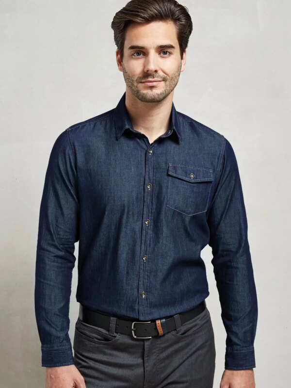 Men''s Jeans Stitch Denim Shirt